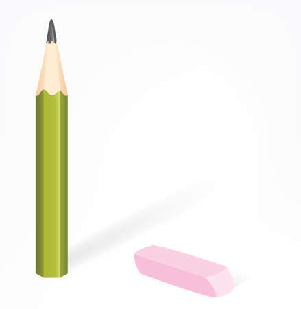 Pencil and eraserのイラスト素材