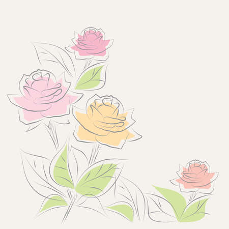 vector floral backgroundのイラスト素材