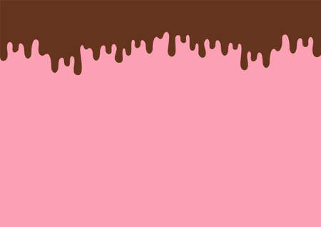 Illustration of chocolate dripping from aboveのイラスト素材