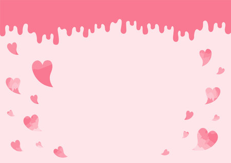 Background image of hanging chocolate and heart [pink]のイラスト素材