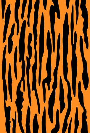 Vertical postcard template with orange and black tiger patternのイラスト素材