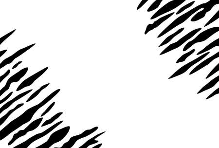 Horizontal design postcard template with black and white tiger patternのイラスト素材