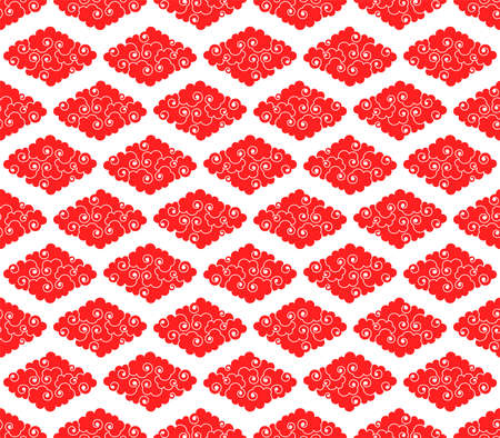 Chinese style traditional cloud pattern illustrationのイラスト素材