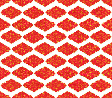 Chinese style traditional cloud pattern illustrationのイラスト素材