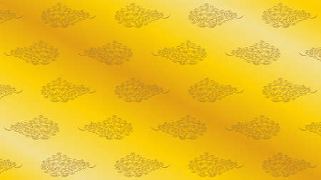 Illustration for a golden background with abstract clouds.のイラスト素材