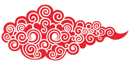 Chinese style traditional cloud illustration [icon] .のイラスト素材