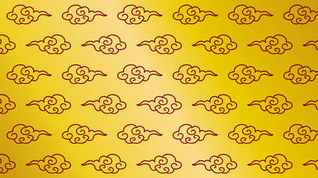 Cloud pattern illustration of traditional Chinese style pattern.
ããAn illustration of simple line drawings with cloud patterns, which can be used as a background for design.のイラスト素材