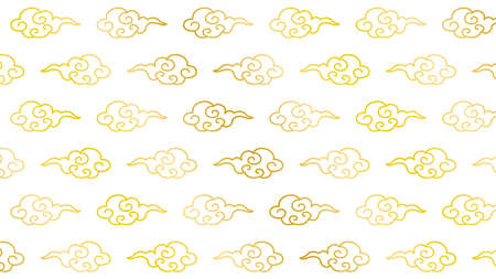 Cloud pattern illustration of traditional Chinese style pattern.
ããA simple line drawing cloud pattern illustration that can be used as a background for your design.のイラスト素材