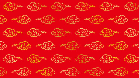 Cloud pattern illustration of traditional Chinese style pattern.
ããA simple line drawing cloud pattern illustration that can be used as a background for your design.のイラスト素材