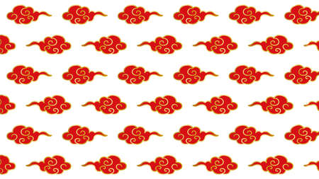 Cloud pattern illustration of traditional Chinese style pattern.
ããA simple cloud pattern illustration for the background of the design.のイラスト素材