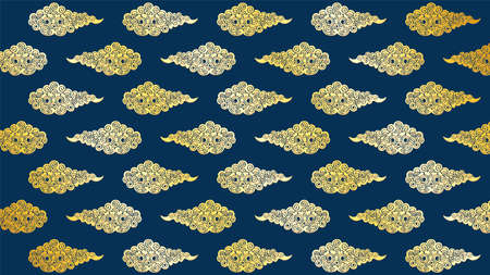 Chinese style cloud pattern background illustration
ã Illustration for the background of the design, with decorative cloud patterns lined up.のイラスト素材