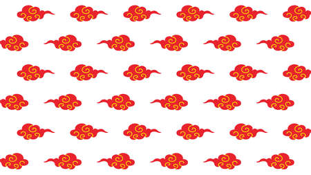 Cloud pattern illustration of traditional Chinese style pattern.
ããA color illustration with simple cloud patterns that can be used as a background for your design.のイラスト素材