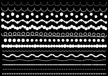 It is a black and white set illustration of hand-drawn decorative rules.
It is a set illustration of decorative ruled lines, and it is a set illustration that can be used for all designs such as the wの写真素材