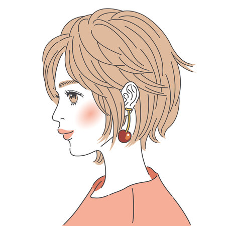 It is a profile illustration of a bob cut woman.
It is a color illustration depicting a woman's face from the side.のイラスト素材
