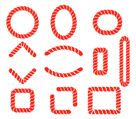 A set of simple rope decorative frames.ã A decorative frame with a simple design and a margin to make it easy to insert text.
ãのイラスト素材