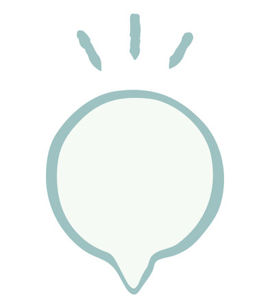 Simple and Cute Round Speech Bubble Icon. It is a colored speech bubble with three lines that represent emotions.のイラスト素材