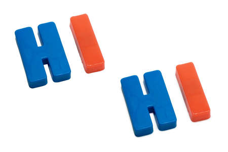 Letter H & I on the white backgoundの写真素材