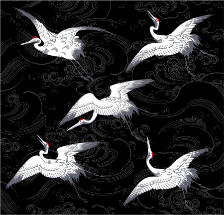 A Japanese craneのイラスト素材