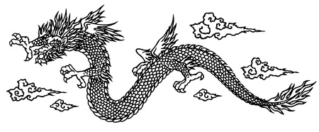 Japanesque dragonのイラスト素材