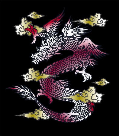 Japanesque dragonのイラスト素材