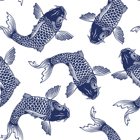 Japanese carpãseamlesslyのイラスト素材