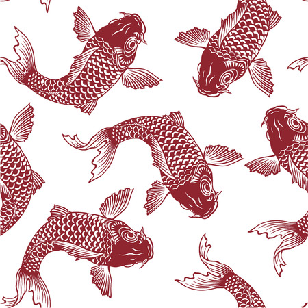 Japanese carpãseamlesslyのイラスト素材