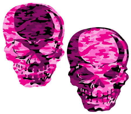 skull and camouflageのイラスト素材