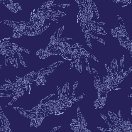 Oriental phoenixのイラスト素材