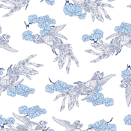 Oriental phoenixのイラスト素材