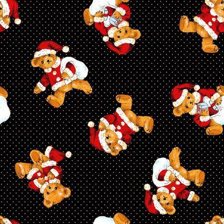 Santa bear patternの写真素材