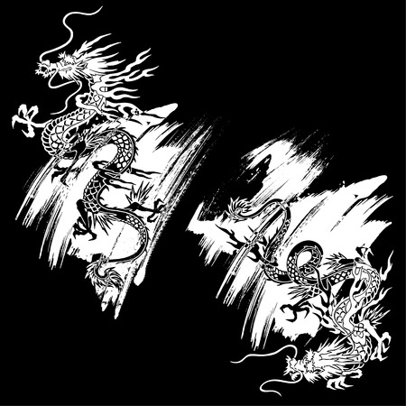 Japanese dragonのイラスト素材