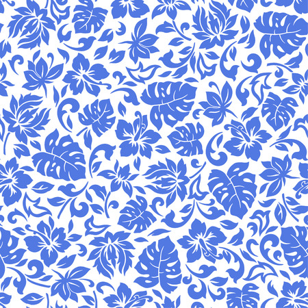 Hibiscus patternのイラスト素材
