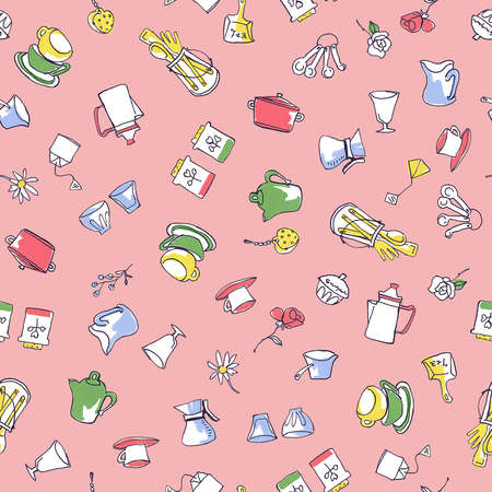 Illustration of the tea timeの写真素材