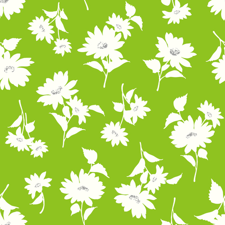 Flower illustration patternのイラスト素材