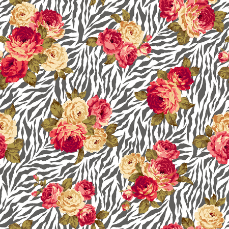 Rose flower pattern,のイラスト素材