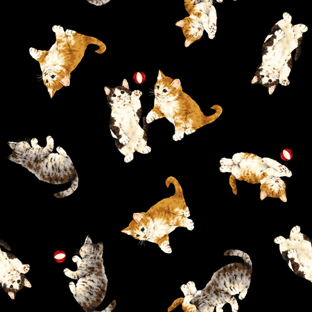 Pretty cat patternの写真素材