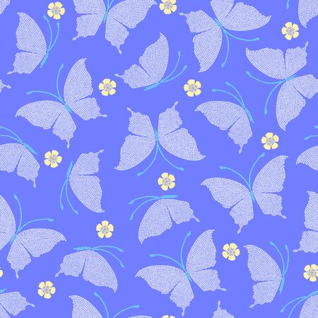 Japanese butterfly patternのイラスト素材