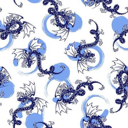 Pattern of dragonのイラスト素材