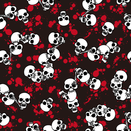 Skull paint pattern,のイラスト素材