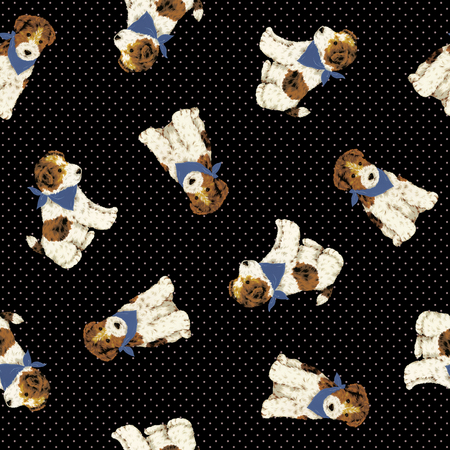 Pretty dog patternの写真素材