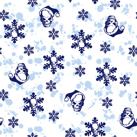 Skull and snow pattern,のイラスト素材