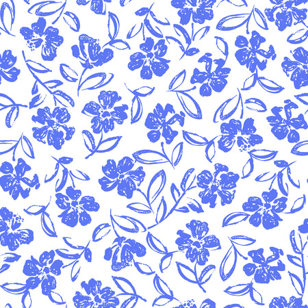 Flower illustration patternのイラスト素材