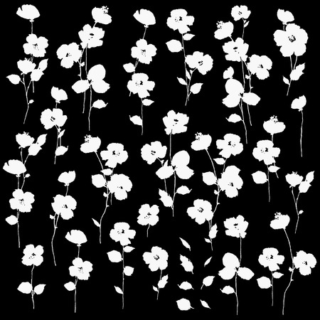 Flower illustration objectのイラスト素材