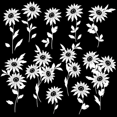 Flower illustration objectのイラスト素材