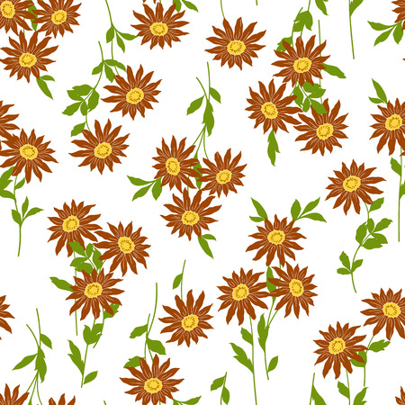Flower illustration patternのイラスト素材