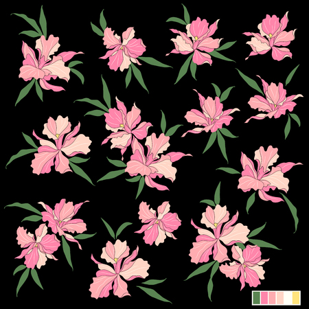 Flower illustration objectのイラスト素材