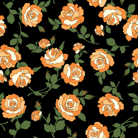 Flower illustration patternのイラスト素材