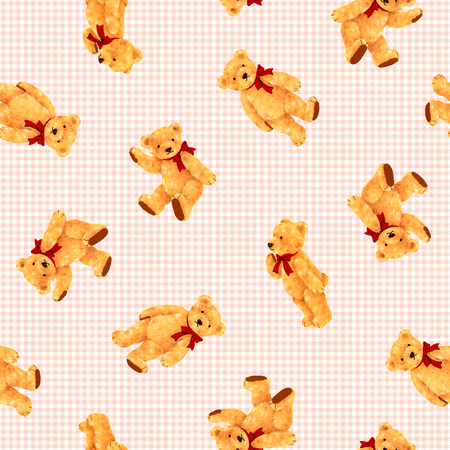 Bear illustration patternの写真素材