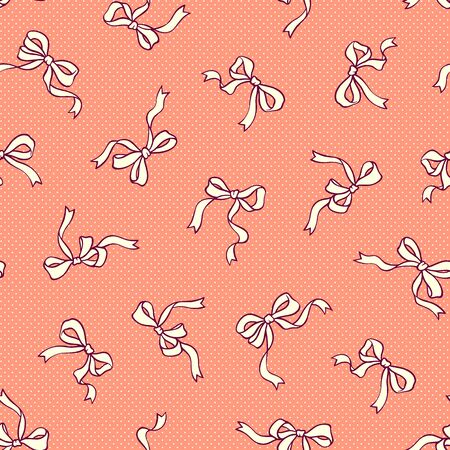 Ribbon illustration patternのイラスト素材