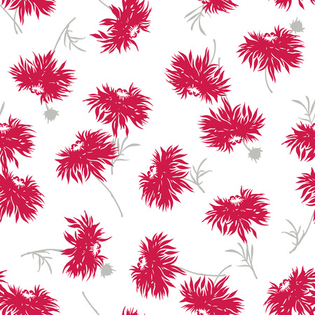 Flower illustration patternのイラスト素材
